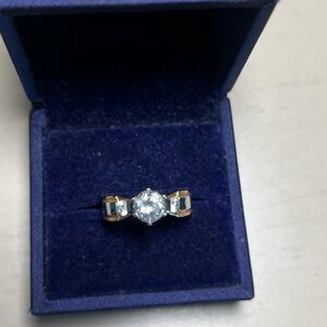 Lind 14K HGE Vintage CZ Diamond Ring